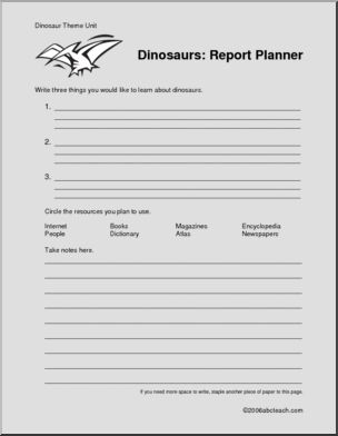 Research and Report: Dinosaurs