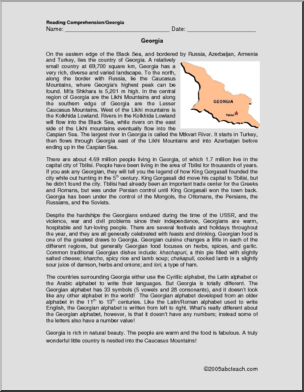 Comprehension: Georgia (upper elementary/ middle)