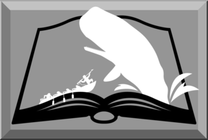 Clip Art: Reading Button: CLassics Grayscale
