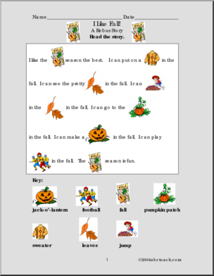 Fall Season (full color) Rebus