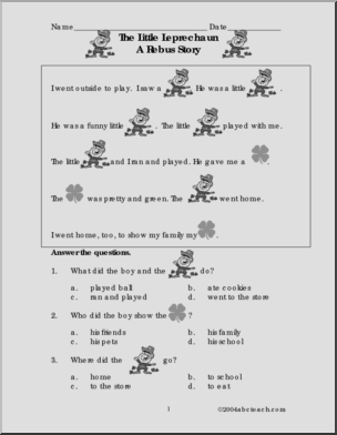 The Little Leprechaun (b/w) Rebus