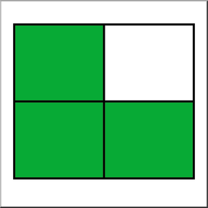 Clip Art: Rectangle04 3/4 Color