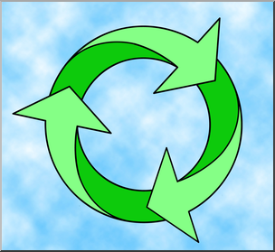 Clip Art: Recycle Logo 2 Color 1