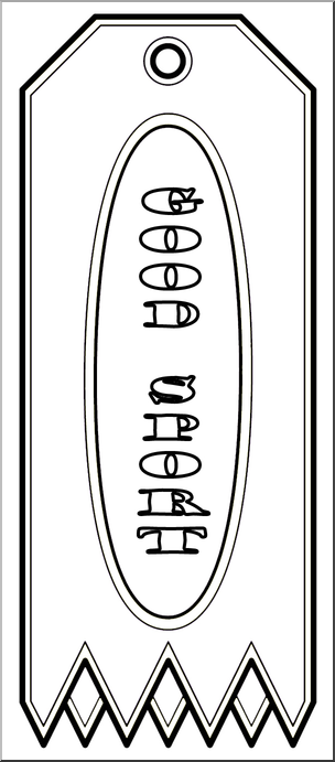 Clip Art: Ribbon Good Sport B&W