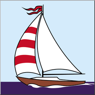 Clip Art: Sailboat Color