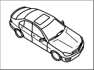 Clip Art: Sedan B&W