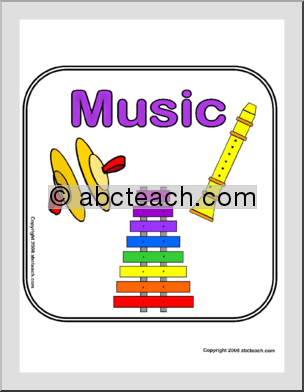 Center Sign: Music