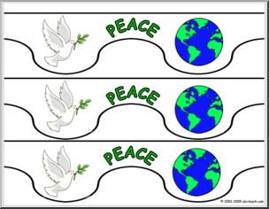 Bulletin Board Trim: Peace (small)