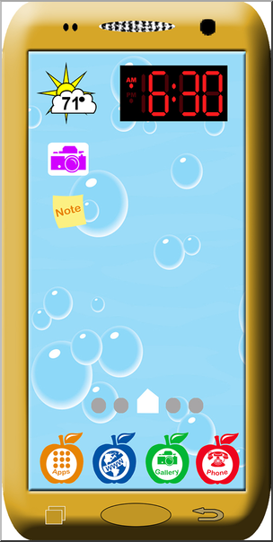 Clip Art: Smart Phone Gold