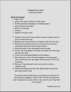 Craft: Jumping Frog