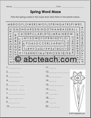 Holiday/Seasonal: Seasonal – Spring Word Puzzles