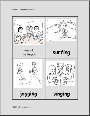 Flashcards: Summer Camp (b/w)