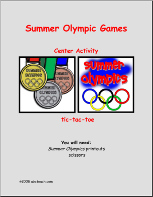 Learning Center: Summer Olympics – Tic Tac Toe