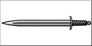 Clip Art: Medieval History: Sword Color