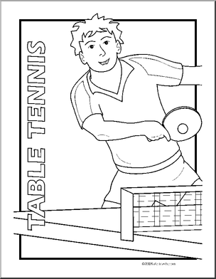 Coloring Page: Sport – Table Tennis