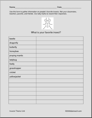 Favorite Insect Survey