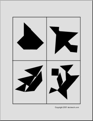 Puzzle Cards – Transportation Tangram