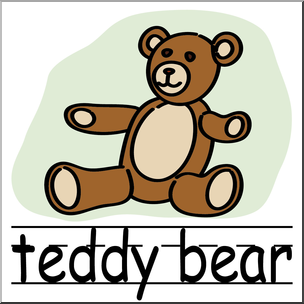 Clip Art: Teddy Bear Color