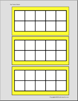 Ten Frame Set with Markers (Pre K-2) Math