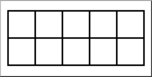 Clip Art: Ten Frame B&W