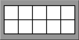 Clip Art: Ten Frame Grayscale