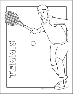 Coloring Page: Sport – Tennis