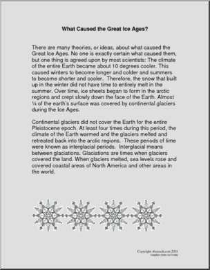 Comprehensions: Ice Age (elem/ upper elem)
