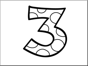 Clip Art: Basic Words: Three B&W Unlabeled