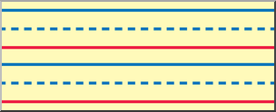 Clip Art: Three Rule Lines 2 Rows Color 03