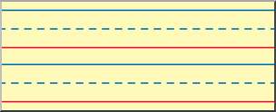 Clip Art: Three Rule Lines 2 Rows Color 04