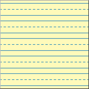 Clip Art: Three Rule Lines 5 Rows Color 02