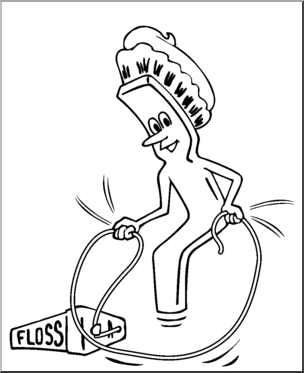 Clip Art: Toothbrush 2 B&W