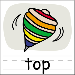 Clip Art: Basic Words: Top Color Labeled