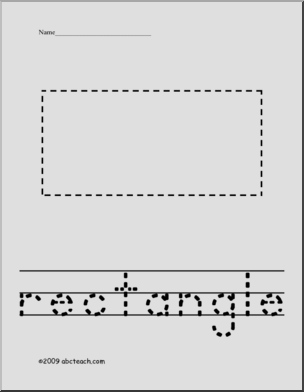 Trace and Color: Shape – Rectangle