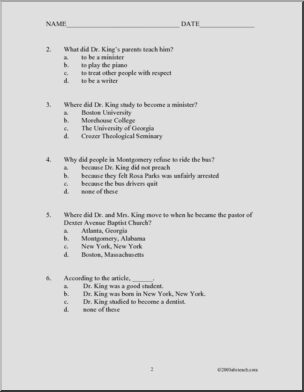 Biography: Martin Luther King, Jr. (elementary)