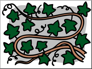 Clip Art: Basic Words: Vine Color Unlabeled