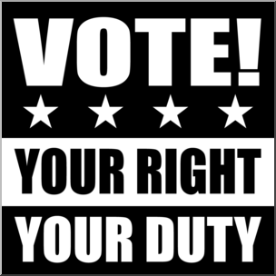 Clip Art: Vote B&W