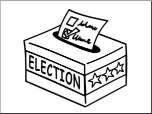 Clip Art: Basic Words: Vote B&W Unlabeled