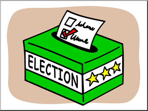 Clip Art: Basic Words: Vote Color Unlabeled