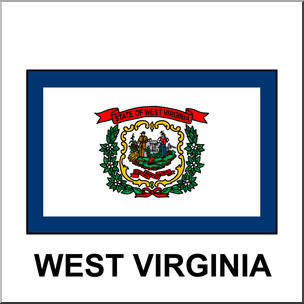 Clip Art: Flags: West Virginia Color