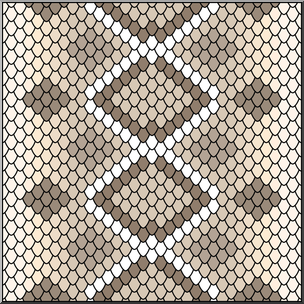 Clip Art: Animal Patterns: Western Diamondback Rattlesnake Color