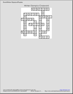 Crossword and Word Search: Winter Olympics