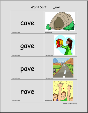 -ave Words’ Word Sort Center
