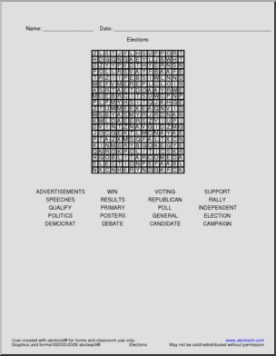 Word Search: Elections