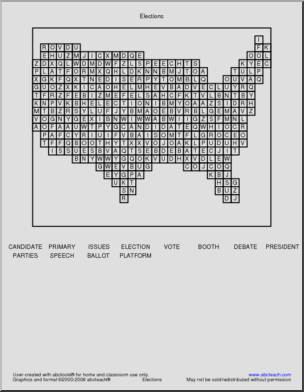 Word Search: Election (elem)
