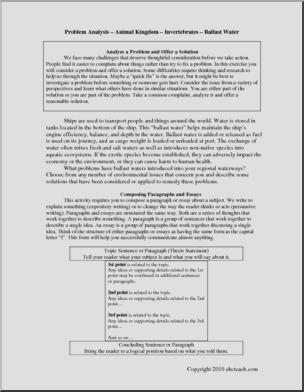 Writing: Problem Analysis on Ballast Water (middle/high)