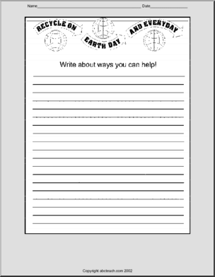 Earth Day (elementary) Writing Prompt