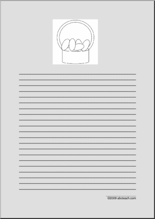 Writing Paper: Easter Basket (middle school)
