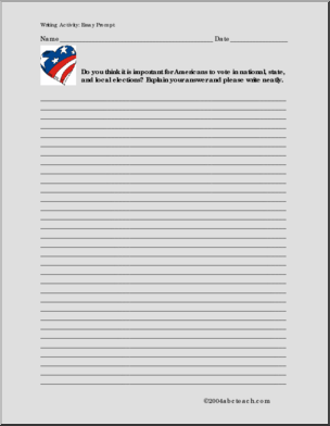 Writing Prompt: Voting (upper elem/middle school)